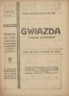 Gwiazda: tygodnik narodowy ilustrowany 1922.01.22 R.21 Nr4