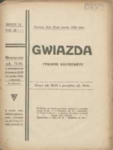 Gwiazda: tygodnik narodowy ilustrowany 1922.03.26 R.21 Nr13