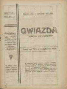 Gwiazda: tygodnik narodowy ilustrowany 1922.09.17 R.21 Nr38