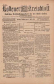 Kostener Kreisblatt: amtliches Ver&ouml;ffentlichungsblatt f&uuml;r den Kreis Kosten 1901.07.02 Jg.36 Nr53