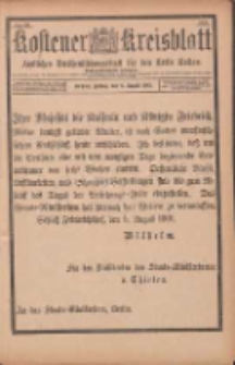 Kostener Kreisblatt: amtliches Ver&ouml;ffentlichungsblatt f&uuml;r den Kreis Kosten 1901.08.09 Jg.64