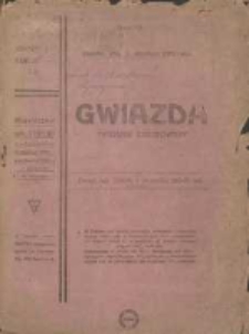 Gwiazda: tygodnik narodowy ilustrowany 1923.01.07 R.22 Nr1