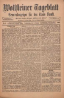 Wollsteiner Tageblatt: Generalanzeiger f&uuml;r den Kreis Bomst: mit der Gratis-Beilage: "Bl&auml;tter und Bl&uuml;ten" 1911.01.05 Nr4
