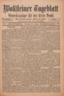 Wollsteiner Tageblatt: Generalanzeiger f&uuml;r den Kreis Bomst: mit der Gratis-Beilage: "Bl&auml;tter und Bl&uuml;ten" 1911.01.07 Nr6