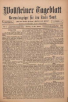 Wollsteiner Tageblatt: Generalanzeiger für den Kreis Bomst: mit der Gratis-Beilage: "Blätter und Blüten" 1911.01.10 Nr8