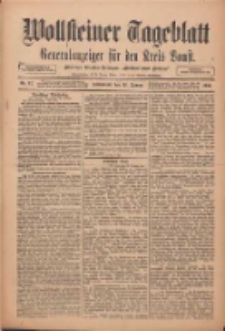 Wollsteiner Tageblatt: Generalanzeiger f&uuml;r den Kreis Bomst: mit der Gratis-Beilage: "Bl&auml;tter und Bl&uuml;ten" 1911.01.14 Nr12