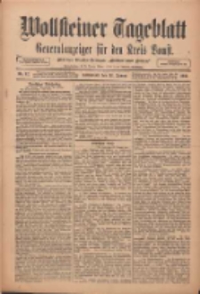 Wollsteiner Tageblatt: Generalanzeiger für den Kreis Bomst: mit der Gratis-Beilage: "Blätter und Blüten" 1911.01.14 Nr12