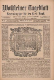 Wollsteiner Tageblatt: Generalanzeiger f&uuml;r den Kreis Bomst: mit der Gratis-Beilage: "Bl&auml;tter und Bl&uuml;ten" 1911.01.18 Nr15