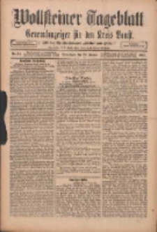Wollsteiner Tageblatt: Generalanzeiger f&uuml;r den Kreis Bomst: mit der Gratis-Beilage: "Bl&auml;tter und Bl&uuml;ten" 1911.01.28 Nr24