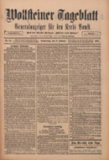Wollsteiner Tageblatt: Generalanzeiger f&uuml;r den Kreis Bomst: mit der Gratis-Beilage: "Bl&auml;tter und Bl&uuml;ten" 1911.02.02 Nr28