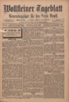 Wollsteiner Tageblatt: Generalanzeiger f&uuml;r den Kreis Bomst: mit der Gratis-Beilage: "Bl&auml;tter und Bl&uuml;ten" 1911.04.27 Nr98