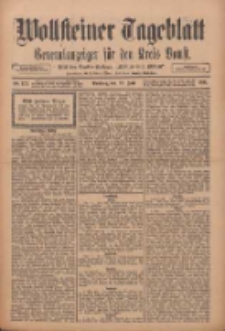 Wollsteiner Tageblatt: Generalanzeiger f&uuml;r den Kreis Bomst: mit der Gratis-Beilage: "Bl&auml;tter und Bl&uuml;ten" 1911.07.25 Nr172