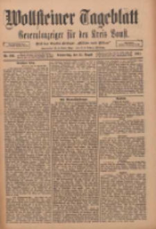 Wollsteiner Tageblatt: Generalanzeiger f&uuml;r den Kreis Bomst: mit der Gratis-Beilage: "Bl&auml;tter und Bl&uuml;ten" 1911.08.31 Nr204