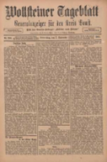 Wollsteiner Tageblatt: Generalanzeiger f&uuml;r den Kreis Bomst: mit der Gratis-Beilage: "Bl&auml;tter und Bl&uuml;ten" 1911.09.07 Nr210
