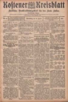 Kostener Kreisblatt: amtliches Ver&ouml;ffentlichungsblatt f&uuml;r den Kreis Kosten 1906.04.26 Jg.41 Nr50