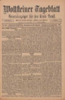 Wollsteiner Tageblatt: Generalanzeiger für den Kreis Bomst: mit der Gratis-Beilage: "Blätter und Blüten" 1911.09.30 Nr230