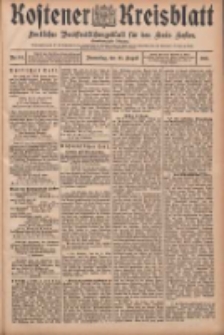 Kostener Kreisblatt: amtliches Ver&ouml;ffentlichungsblatt f&uuml;r den Kreis Kosten 1906.08.23 Jg.41 Nr101