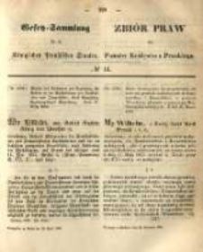 Gesetz-Sammlung f&uuml;r die K&ouml;niglichen Preussischen Staaten. 1865.04.28 No14
