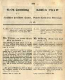 Gesetz-Sammlung für die Königlichen Preussischen Staaten. 1865.10.31 No49