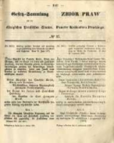 Gesetz-Sammlung f&uuml;r die K&ouml;niglichen Preussischen Staaten. 1872.10.04 No37