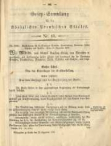 Gesetz-Sammlung f&uuml;r die K&ouml;niglichen Preussischen Staaten. 1872.12.23 No41
