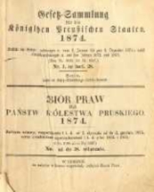 Gesetz-Sammlung für die Königlichen Preussischen Staaten. 1874.01.31 No3