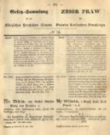 Gesetz-Sammlung f&uuml;r die K&ouml;niglichen Preussischen Staaten. 1874.06.10 No14