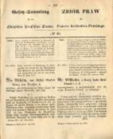 Gesetz-Sammlung f&uuml;r die K&ouml;niglichen Preussischen Staaten. 1874.07.25 No20