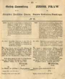 Gesetz-Sammlung f&uuml;r die K&ouml;niglichen Preussischen Staaten. 1874.08.21 No21