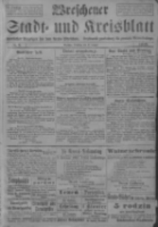 Wreschener Stadt und Kreisblatt: amtlicher Anzeiger f&uuml;r den Kreis Wreschen; Orędownik powiatowy dla powiatu Wrzesińskiego 1919.01.21 Nr8