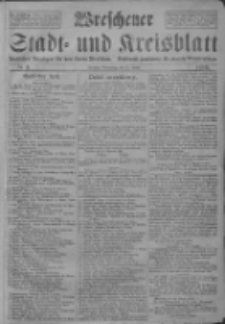 Wreschener Stadt und Kreisblatt: amtlicher Anzeiger f&uuml;r den Kreis Wreschen; Orędownik powiatowy dla powiatu Wrzesińskiego 1919.01.23 Nr9