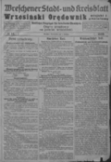 Wreschener Stadt und Kreisblatt; Wrzesiński Orędownik miejski i powiatowy: amtlicher Anzeiger f&uuml;r den Kreis Wreschen; organ urzędowy na powiat wrzesiński 1919.02.01 Nr13