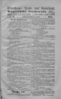 Wreschener Stadt und Kreisblatt; Wrzesiński Orędownik miejski i powiatowy: amtlicher Anzeiger f&uuml;r den Kreis Wreschen; organ urzędowy na powiat wrzesiński 1919.04.10 Nr42