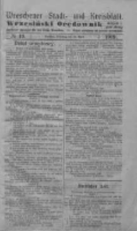 Wreschener Stadt und Kreisblatt; Wrzesiński Orędownik miejski i powiatowy: amtlicher Anzeiger f&uuml;r den Kreis Wreschen; organ urzędowy na powiat wrzesiński 1919.04.29 Nr49