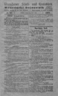 Wreschener Stadt und Kreisblatt; Wrzesiński Orędownik miejski i powiatowy: amtlicher Anzeiger f&uuml;r den Kreis Wreschen; organ urzędowy na powiat wrzesiński 1919.05.01 Nr50