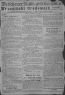 Wreschener Stadt und Kreisblatt; Wrzesiński Orędownik miejski i powiatowy: amtlicher Anzeiger f&uuml;r den Kreis Wreschen; organ urzędowy na powiat wrzesiński 1919.05.13 Nr55