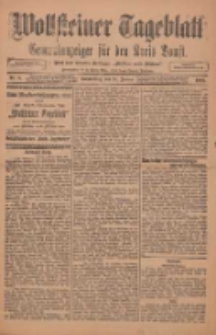 Wollsteiner Tageblatt: Generalanzeiger f&uuml;r den Kreis Bomst: mit der Gratis-Beilage: "Bl&auml;tter und Bl&uuml;ten" 1912.01.11 Nr8