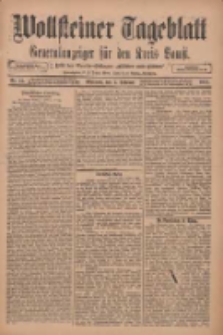 Wollsteiner Tageblatt: Generalanzeiger f&uuml;r den Kreis Bomst: mit der Gratis-Beilage: "Bl&auml;tter und Bl&uuml;ten" 1912.02.07 Nr31