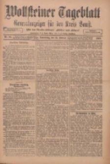 Wollsteiner Tageblatt: Generalanzeiger f&uuml;r den Kreis Bomst: mit der Gratis-Beilage: "Bl&auml;tter und Bl&uuml;ten" 1912.02.15 Nr38