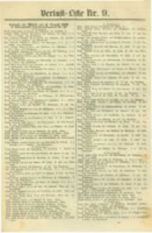 Militair-Wochenblatt Verlust Liste. 1870 Nr.9
