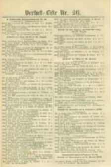 Militair-Wochenblatt Verlust Liste. 1870 Nr.26