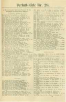 Militair-Wochenblatt Verlust Liste. 1870 Nr.28