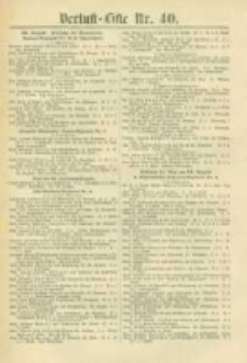 Militair-Wochenblatt Verlust Liste. 1870 Nr.40