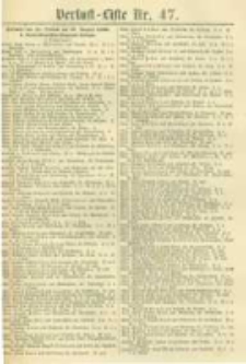 Militair-Wochenblatt Verlust Liste. 1870 Nr.47