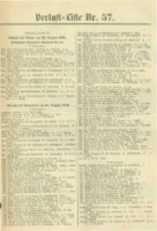 Militair-Wochenblatt Verlust Liste. 1870 Nr.57