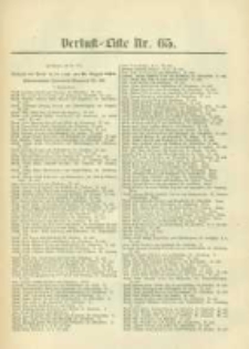 Militair-Wochenblatt Verlust Liste. 1870 Nr.65