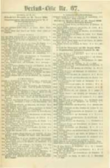 Militair-Wochenblatt Verlust Liste. 1870 Nr.67