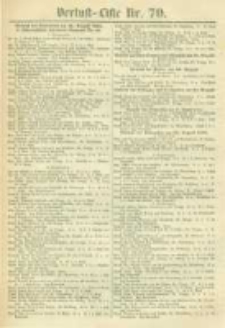Militair-Wochenblatt Verlust Liste. 1870 Nr.70