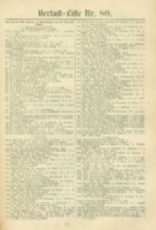 Militair-Wochenblatt Verlust Liste. 1870 Nr.80