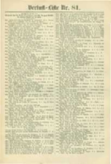 Militair-Wochenblatt Verlust Liste. 1870 Nr.81
